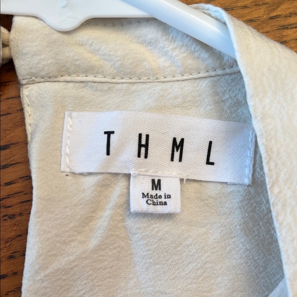 THML Floral Embroidered Cream Top EUC - Picture 4 of 6